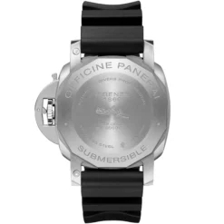 Panerai Submersible Black Dial Rubber Steel Watch, 42mm
