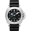 Panerai Submersible QuarantaQuattro Watch Steel Case Black Dial, 44mm