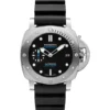 Panerai Submersible Watch Black Dial Black Caoutchouc Strap, 42mm