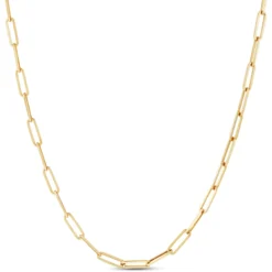 Paperclip Chain Necklace 14K, 24"