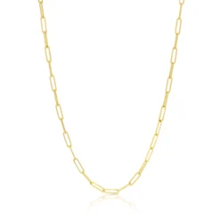 Paperclip Chain Necklace 14K, 18"
