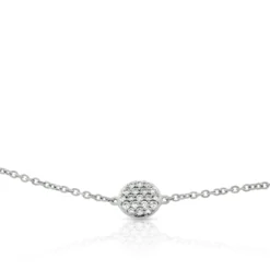 Pavé Diamond Circle Bracelet 14K