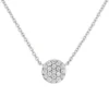 Pavé Diamond Circle Necklace 14K