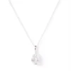 Pear Diamond Invisible Bezel Pendant, 1 Carat Total Weight, 14K White Gold