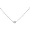 Pear Shaped Diamond Necklace, 18K White Gold