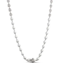 Pear Shaped Diamond Necklace, 2 ½ Total Carat Weight, 14K White Gold