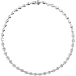 Pear Shaped Diamond Necklace, 2 ½ Total Carat Weight, 14K White Gold