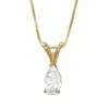 Pear Shaped Diamond Pendant, ¾ Carat Total Weight, 14K Yellow Gold