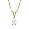 Pear Shaped Diamond Pendant, ⅓ Carat Total Weight, 14K Yellow Gold
