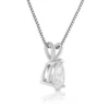 Pear Shaped Diamond Pendant, ⅓ Carat Total Weight, 14K White Gold