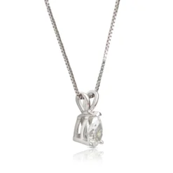 Pear Shaped Diamond Pendant, ⅓ Carat Total Weight, 14K White Gold