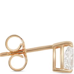 Pear-Shaped Diamond Studs, 1/2 Carat Total Weight, in 14K Yellow Gold