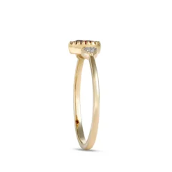 Pear Shaped Garnet Ring, 14K Yellow Gold