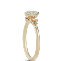 Pear Shape Diamond Engagement Ring, 14K Yellow Gold