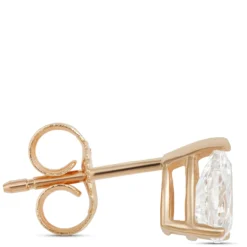 Pear Shape Diamond Studs, ⅔ Carat Total Weight in 14K Yellow Gold