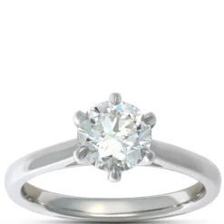 Platinum Solitaire Round Diamond Engagement Ring