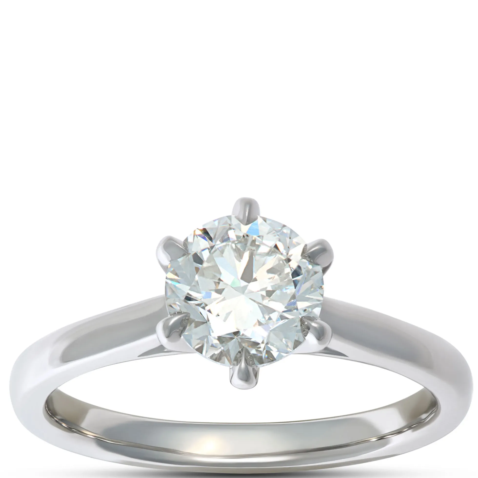 Platinum Solitaire Round Diamond Engagement Ring