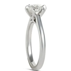 Platinum Solitaire Round Diamond Engagement Ring