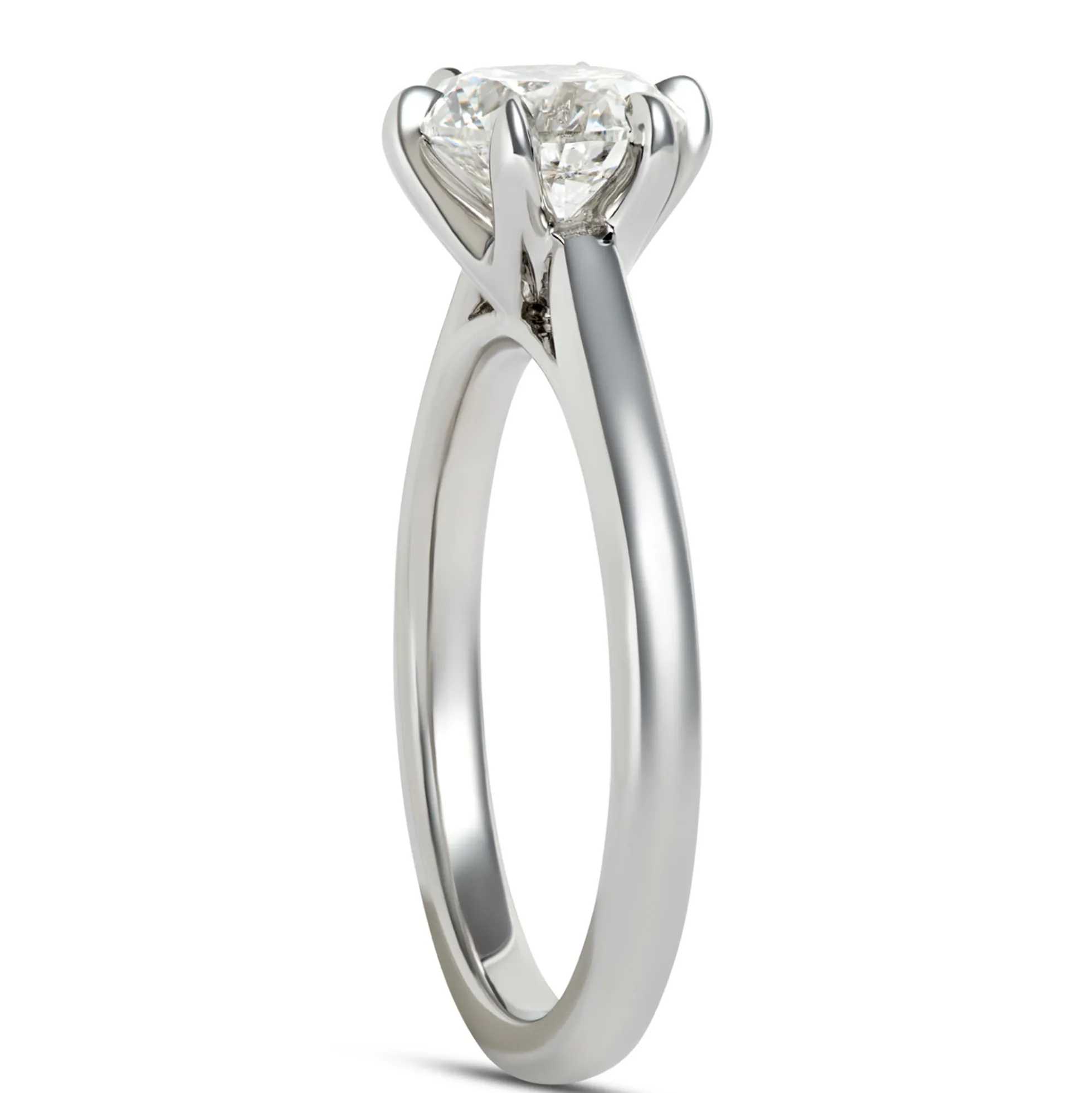 Platinum Solitaire Round Diamond Engagement Ring