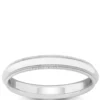 Polished Milgrain Edge Comfort Fit 3.5mm Band in Platinum