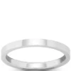 Polished Pipe Comfort Fit 2mm Band in Platinum