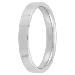 Polished Pipe Comfort Fit 3mm Band in Platinum