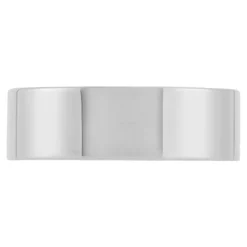 Polished Pipe Comfort Fit 7mm Band in Platinum