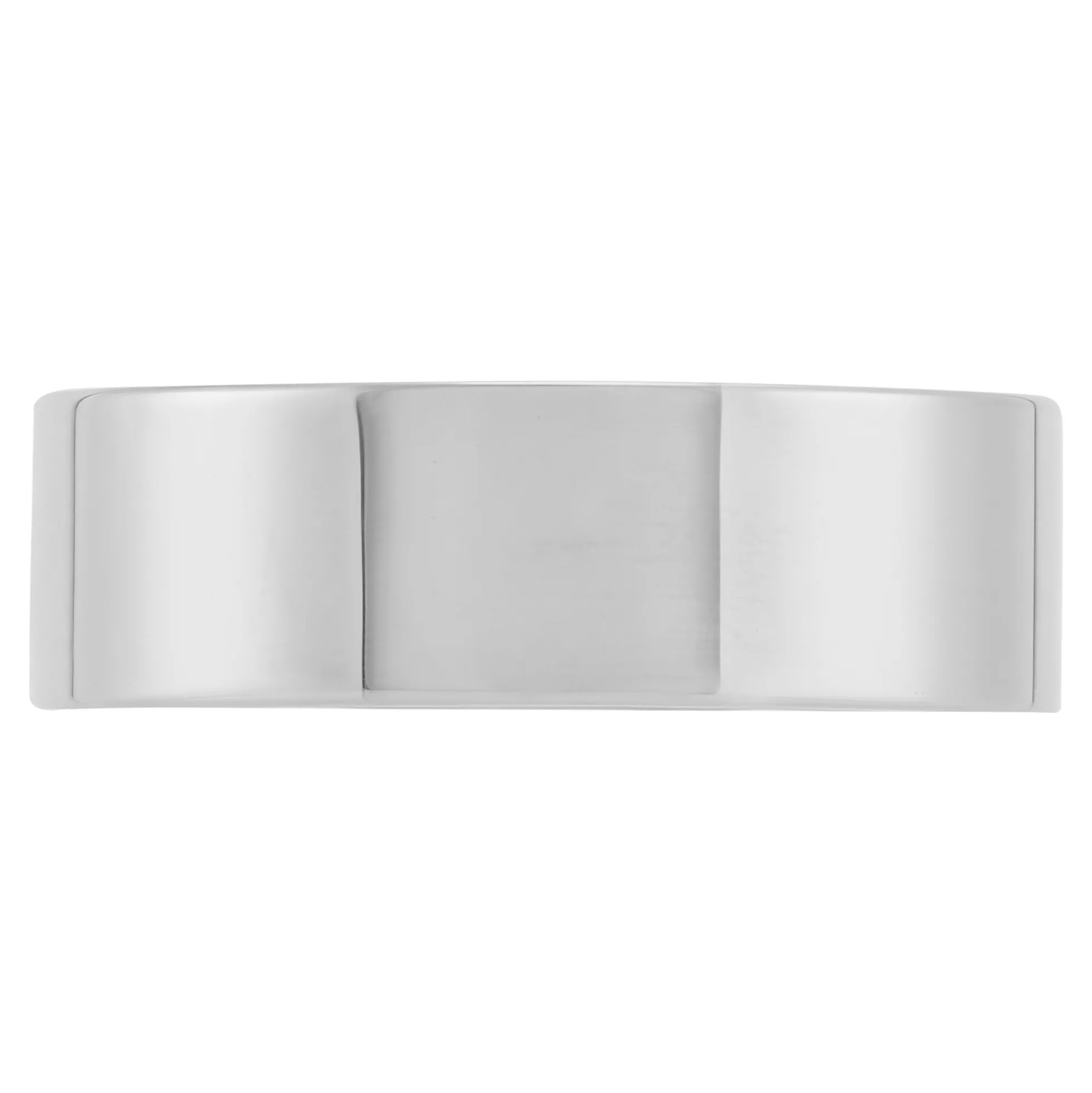 Polished Pipe Comfort Fit 7mm Band in Platinum
