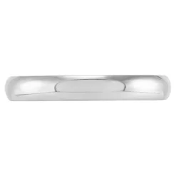 Polished Rounded Comfort Fit 3mm Band in Platinum