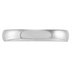 Polished Rounded Comfort Fit 4mm Band in Platinum