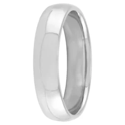 Polished Rounded Comfort Fit 5mm Band in Platinum