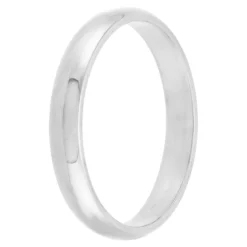 Polished Rounded 3mm Band in Platinum