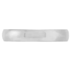 Polished Rounded 4mm Band in Platinum