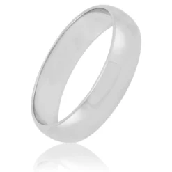 Polished Rounded 5mm Band in Platinum