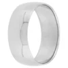 Polished Rounded 8mm Band in Platinum