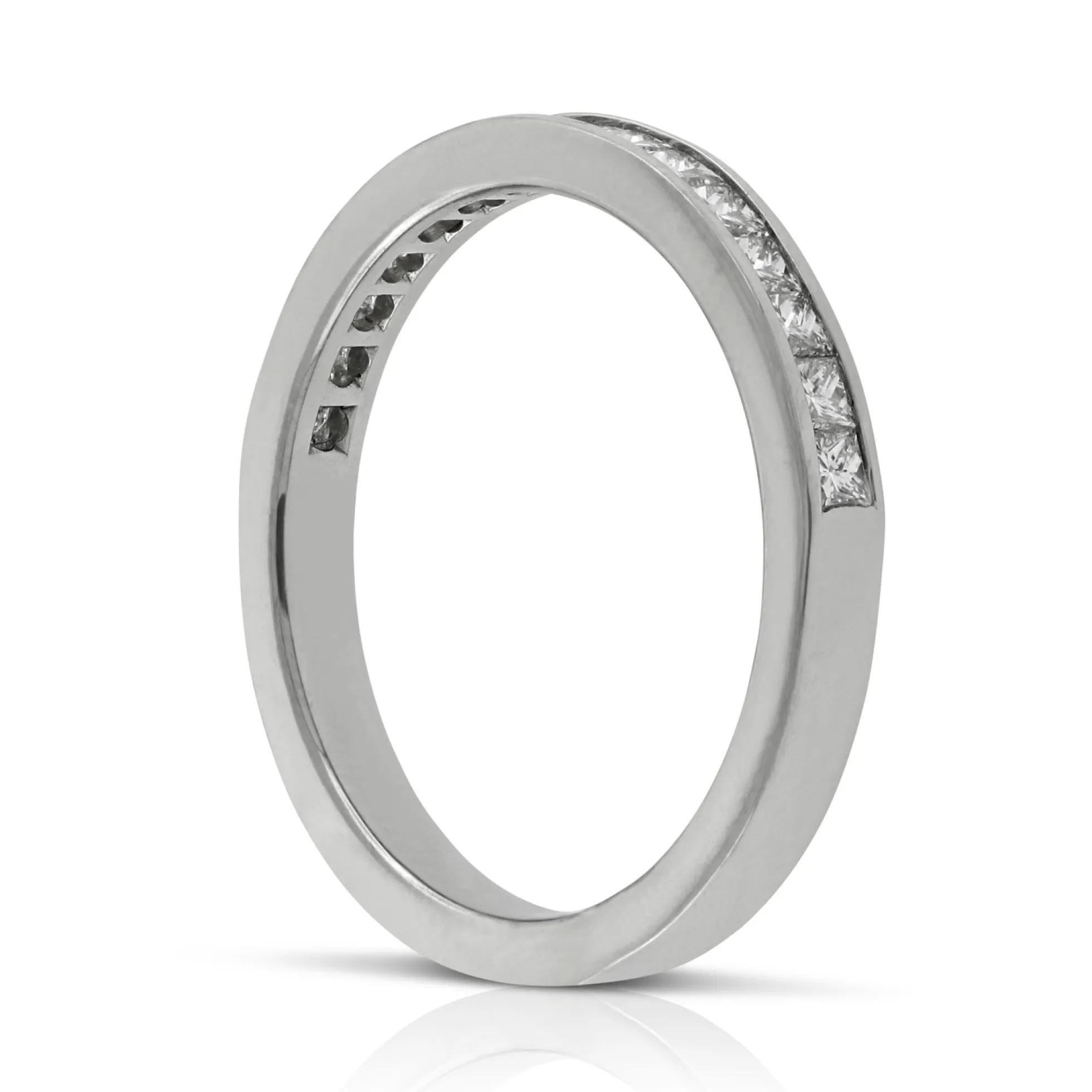Princess Cut Diamond Band in Platinum