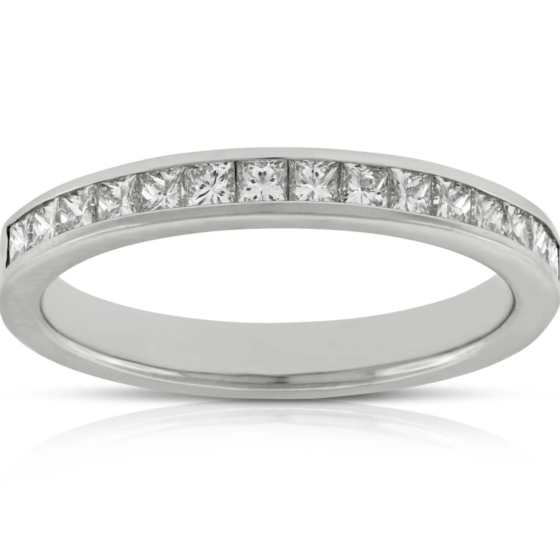 Princess Cut Diamond Band in Platinum