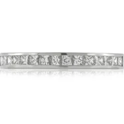 Princess Cut Diamond Band in Platinum
