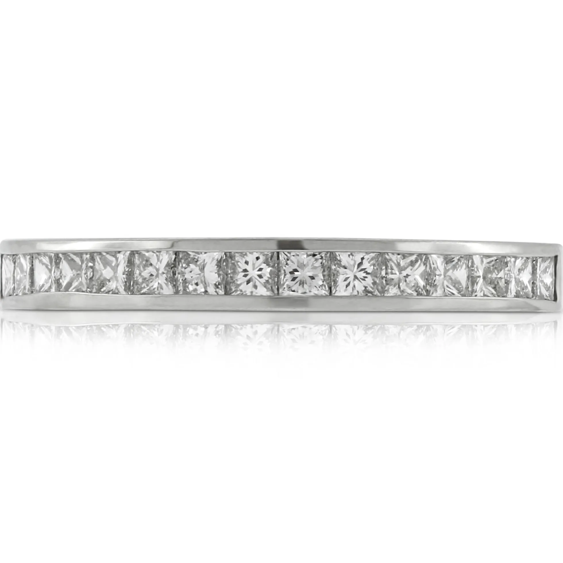 Princess Cut Diamond Band in Platinum