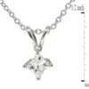 Princess Cut Diamond Pendant, ¼ Carat Total Weight, 14K White Gold