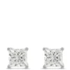 Princess Cut Diamond Studs, 2 Carat Total Weight, in 14K White Gold
