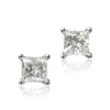 Princess Cut Diamond Studs, 1 Carat Total Weight, in 14K White Gold