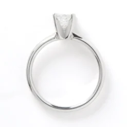 Princess Cut Solitaire Diamond Engagement Ring, 14K White Gold