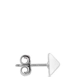 Pyramid Post Studs, 14K White Gold