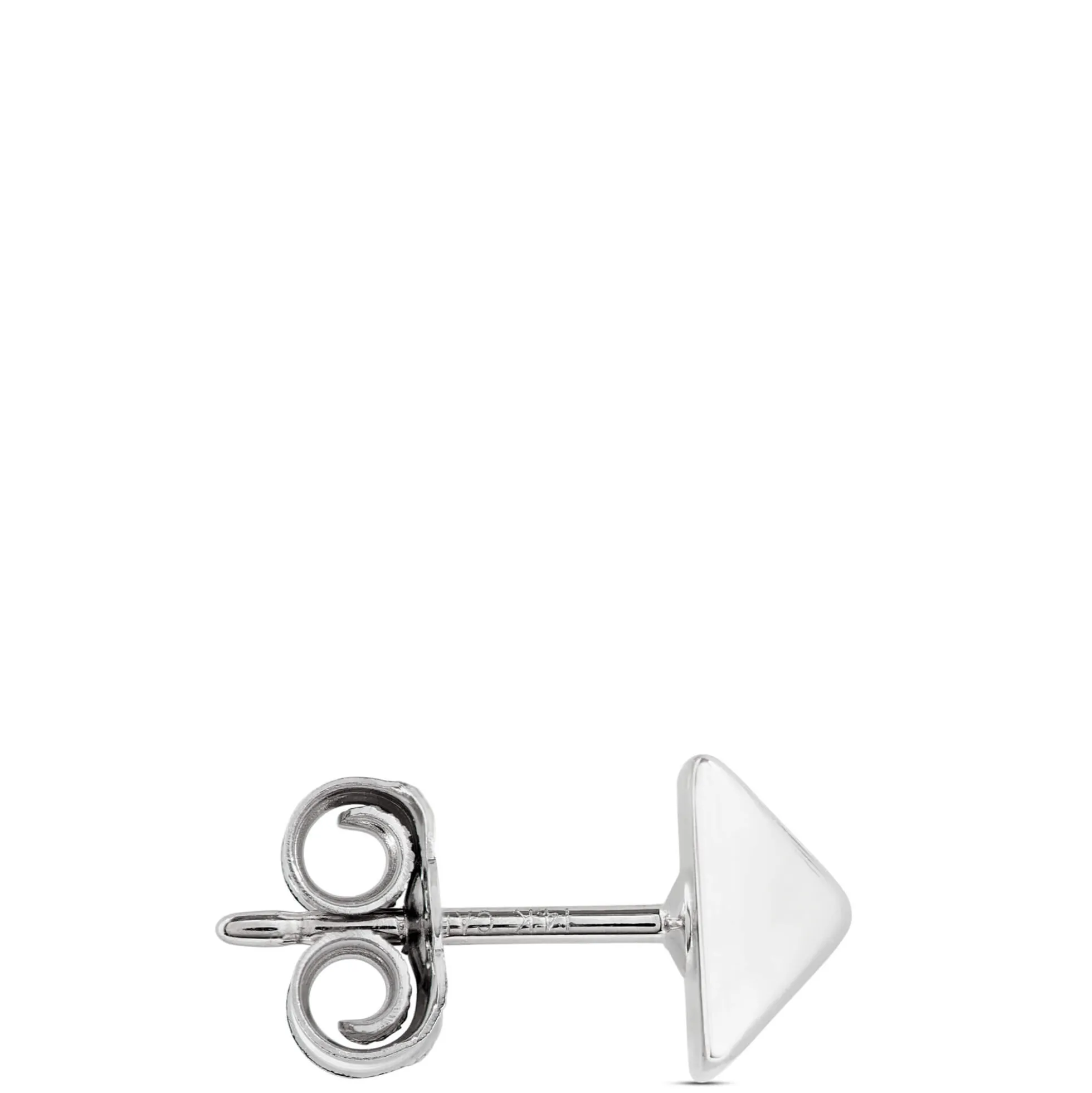 Pyramid Post Studs, 14K White Gold