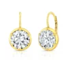Rahaminov Bezel Set Diamond Drop Earrings, 18K Yellow Gold