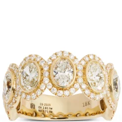 Rahaminov Oval Diamond Anniversary Band, 18K Yellow Gold