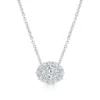 Rahaminov Oval Diamond Halo Necklace, 18K White Gold
