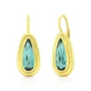 Rahaminov Pear Shaped Green Tourmaline Earrings, 18K Yellow Gold