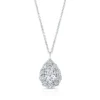 Rahaminov Pear Shaped Halo Diamond Necklace, 18K White Gold